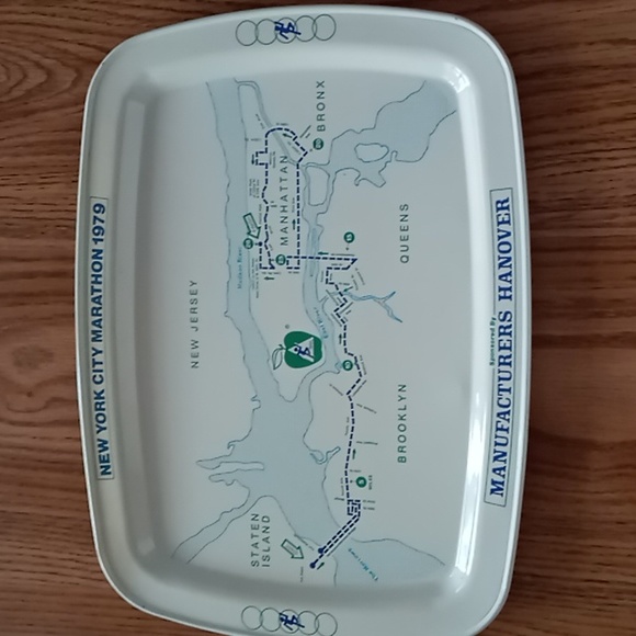 NYC MARATHON 1979 VINTAGE MANUFACTURERS HANOVER ALUMINUM TRAY - Picture 2 of 6